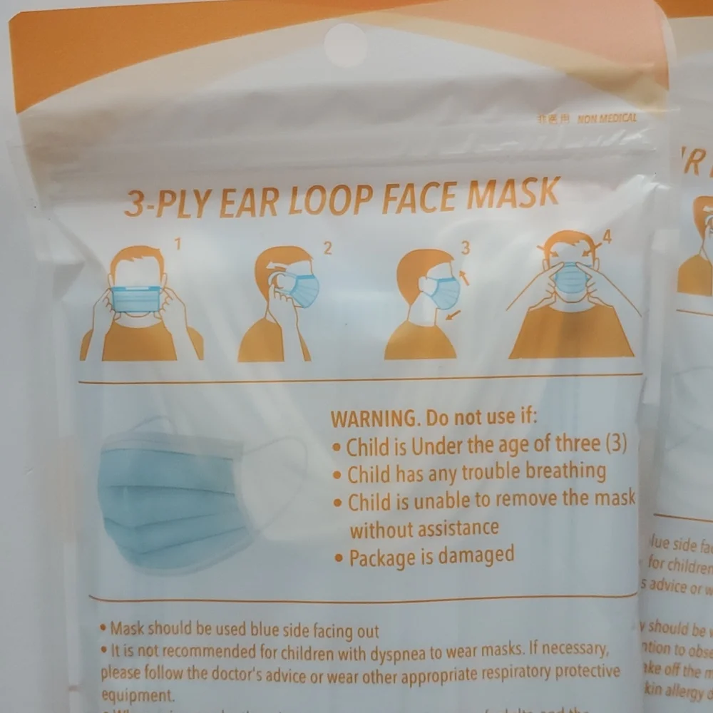 Single Use Face Masks child single